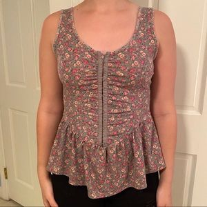 Kirra floral peplum tank top